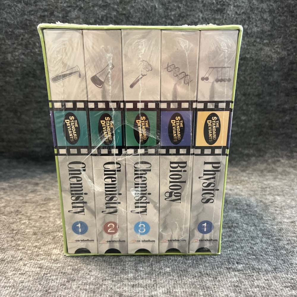 The Standard Deviants VHS Super Science Pack Chemistry Biology Physic New In Box